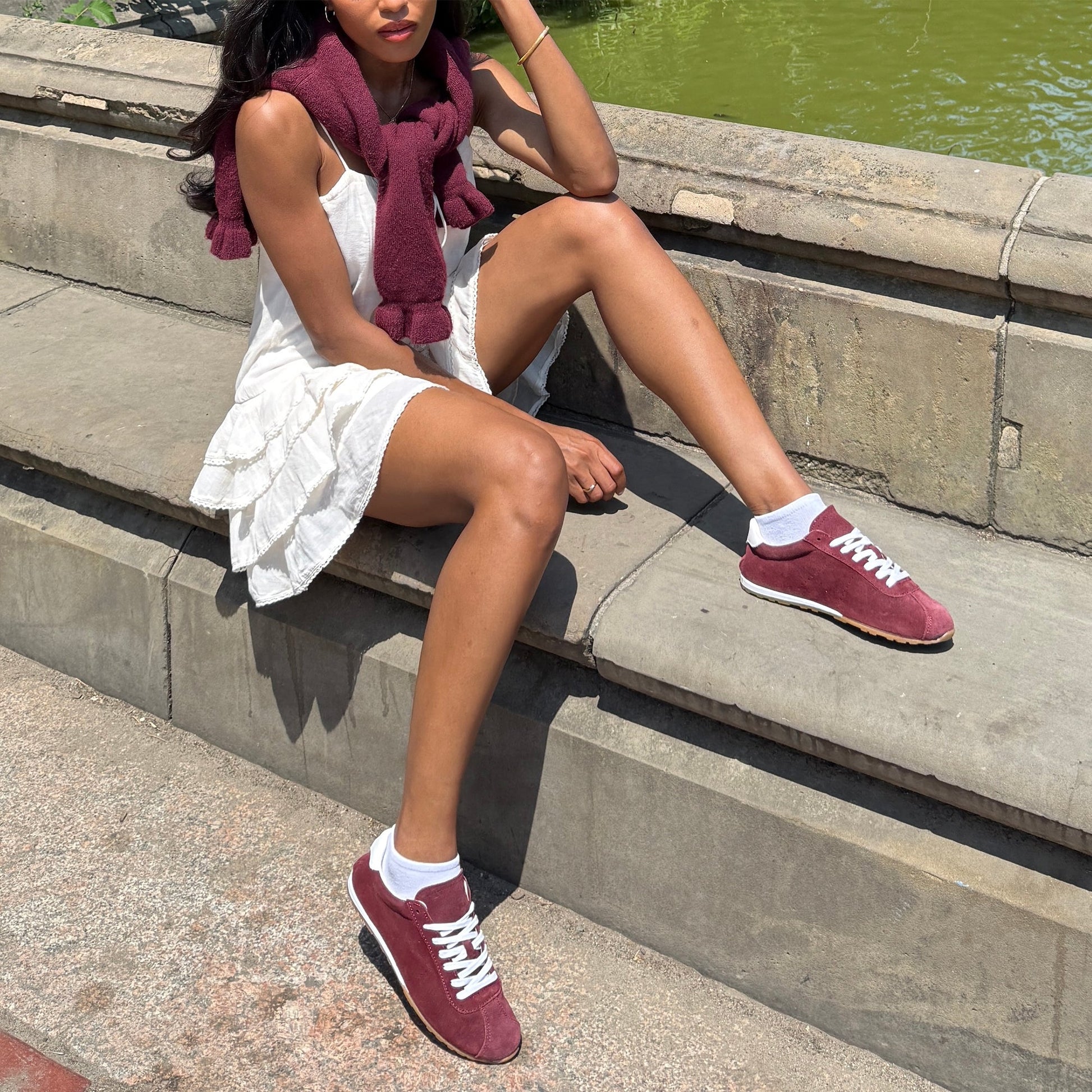 Serina Burgundy Suede Sneakers Dolce Vita