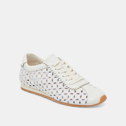 DANIE EYELET PERF SNEAKERS TRUE WHITE LEATHER Dolce Vita