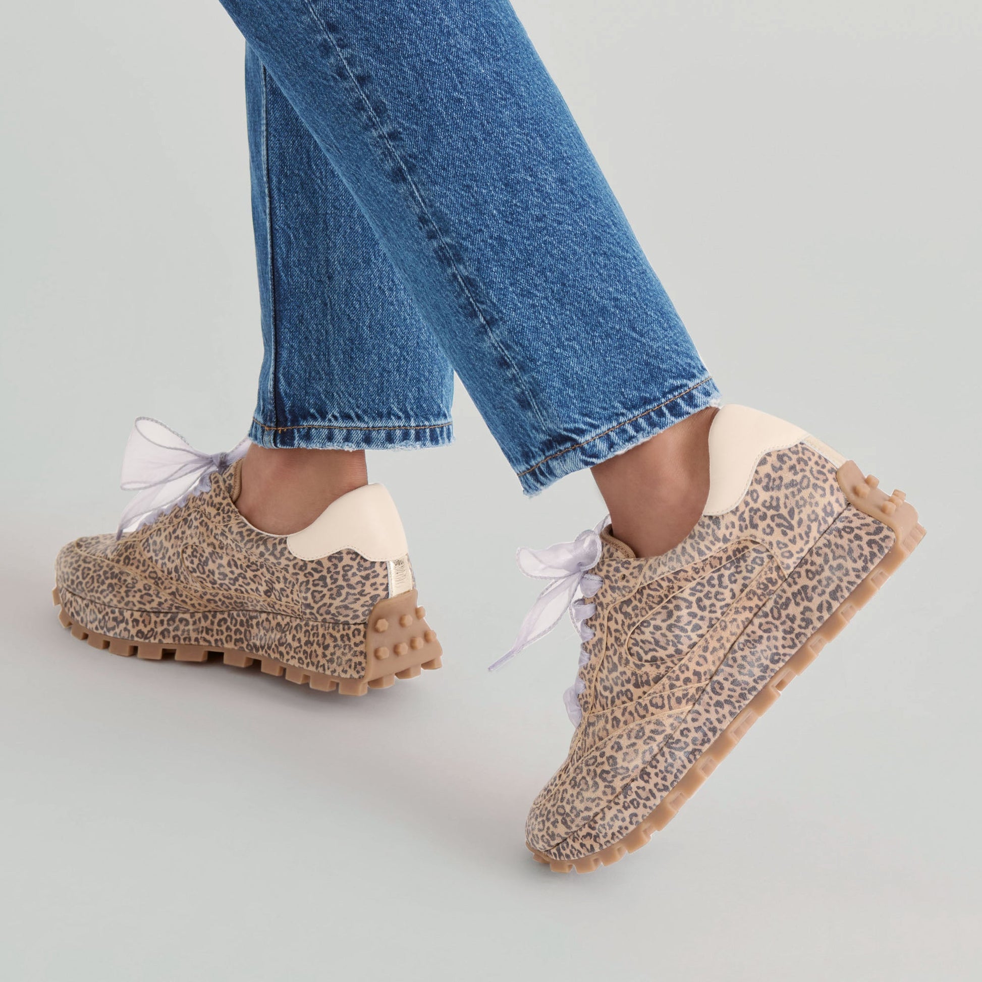 Tricia Tan Leopard Printed Suede Sneakers Dolce Vita