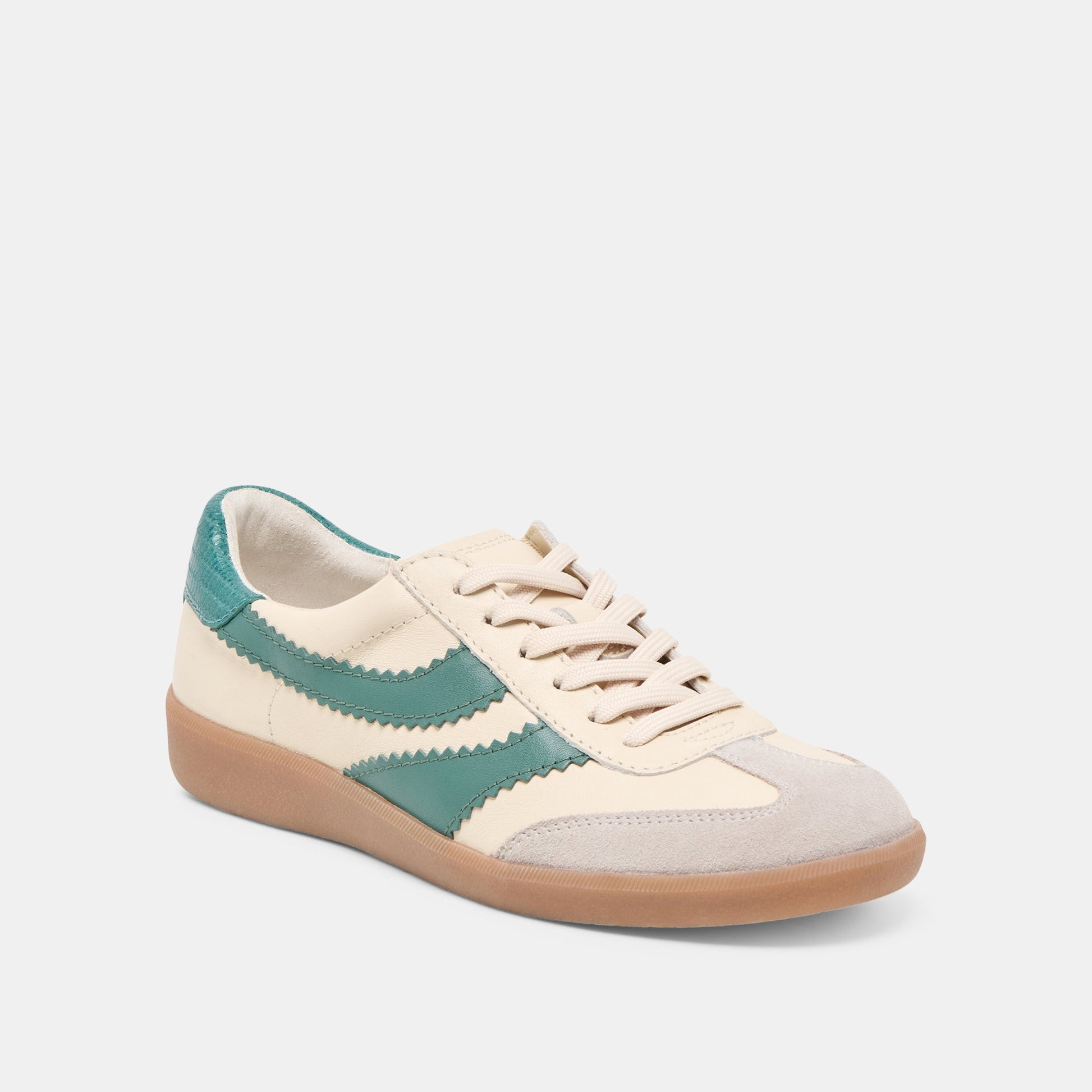 Merit White Green Leather Sneakers Dolce Vita