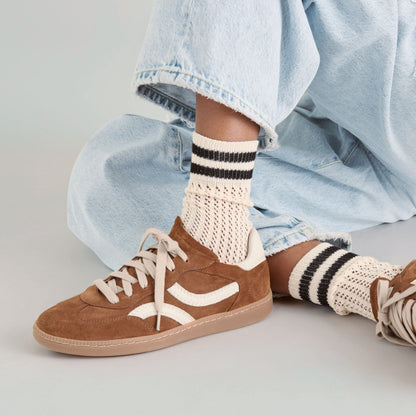 Rebel Pecan Suede Sneakers Dolce Vita
