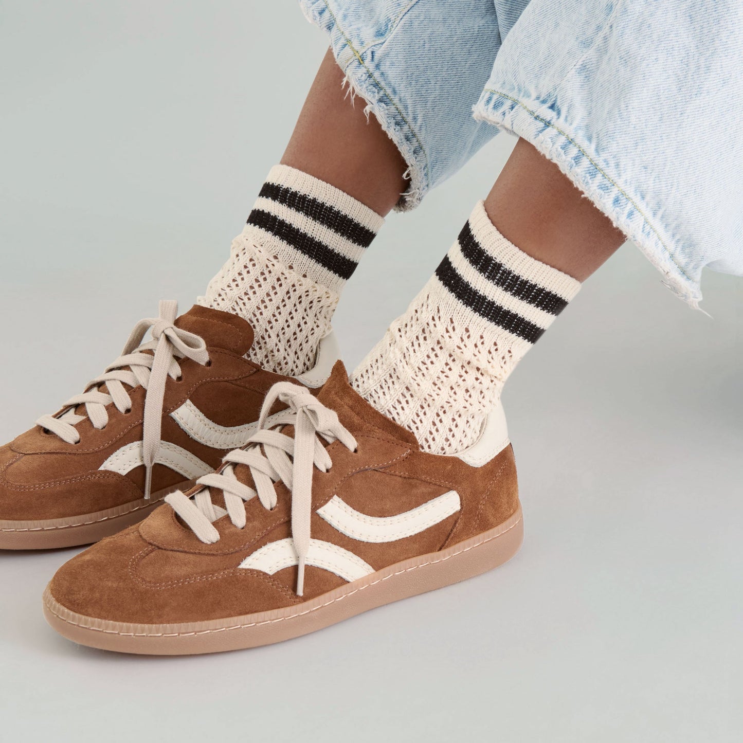 Rebel Pecan Suede Sneakers Dolce Vita
