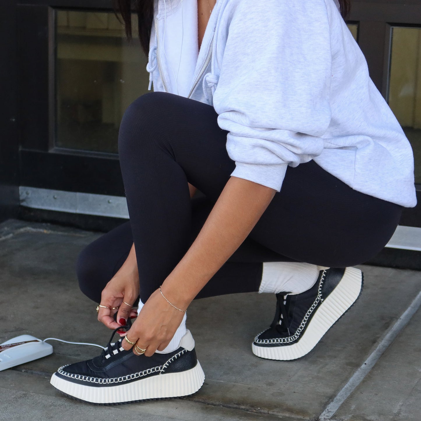 Dolen Black Nylon Sneakers Dolce Vita