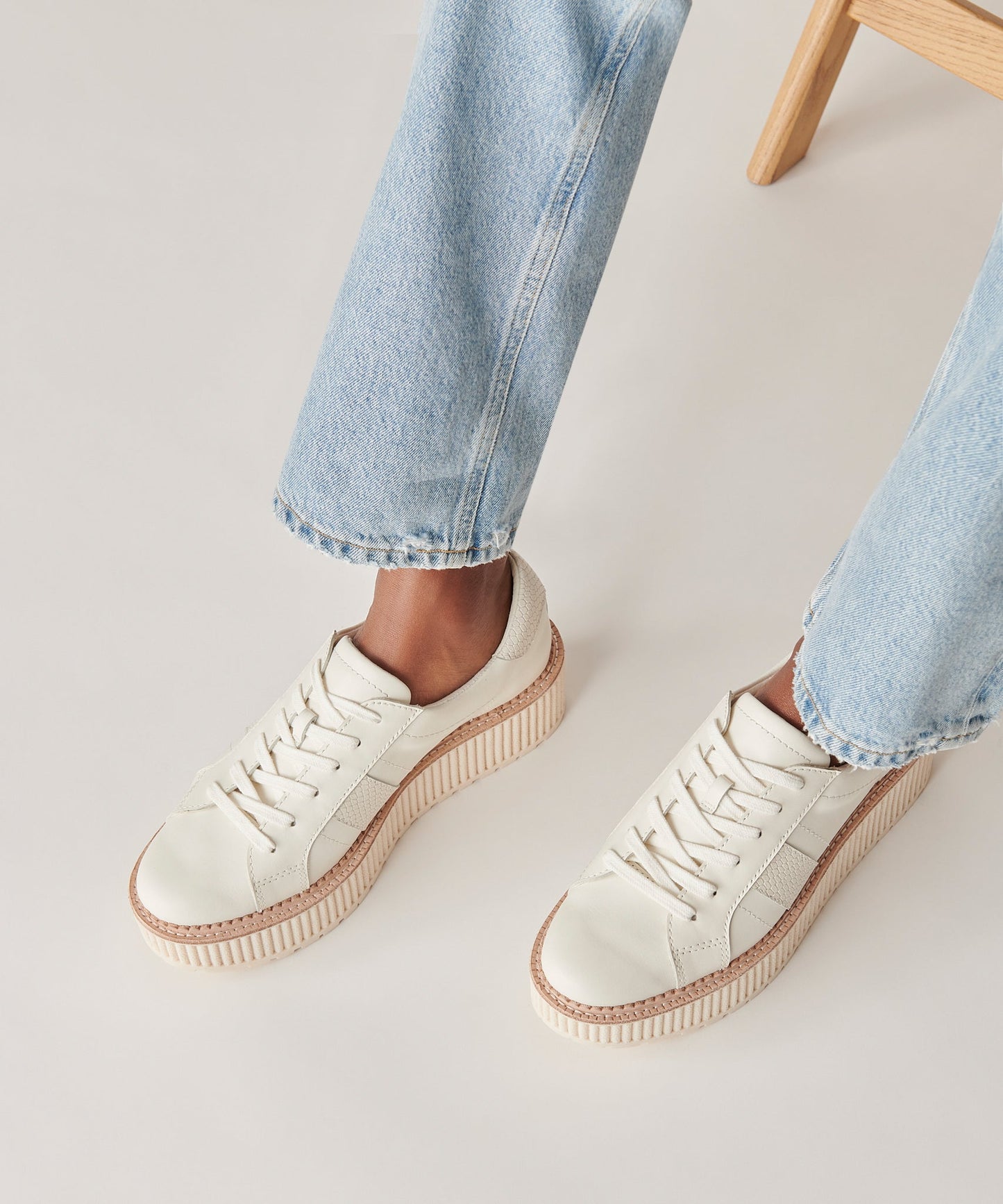 TIGER SNEAKERS WHITE LEATHER Dolce Vita