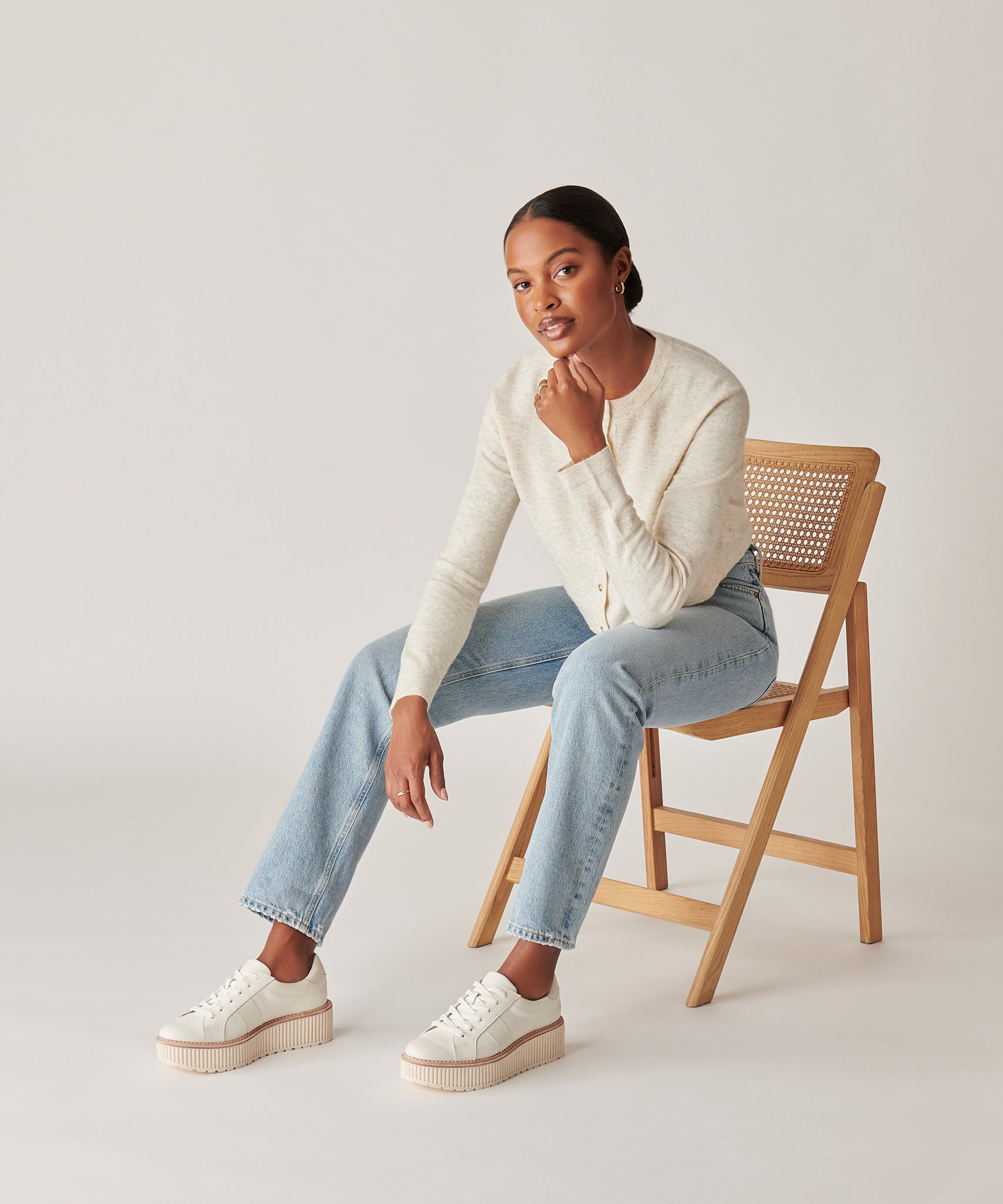 TIGER SNEAKERS WHITE LEATHER Dolce Vita