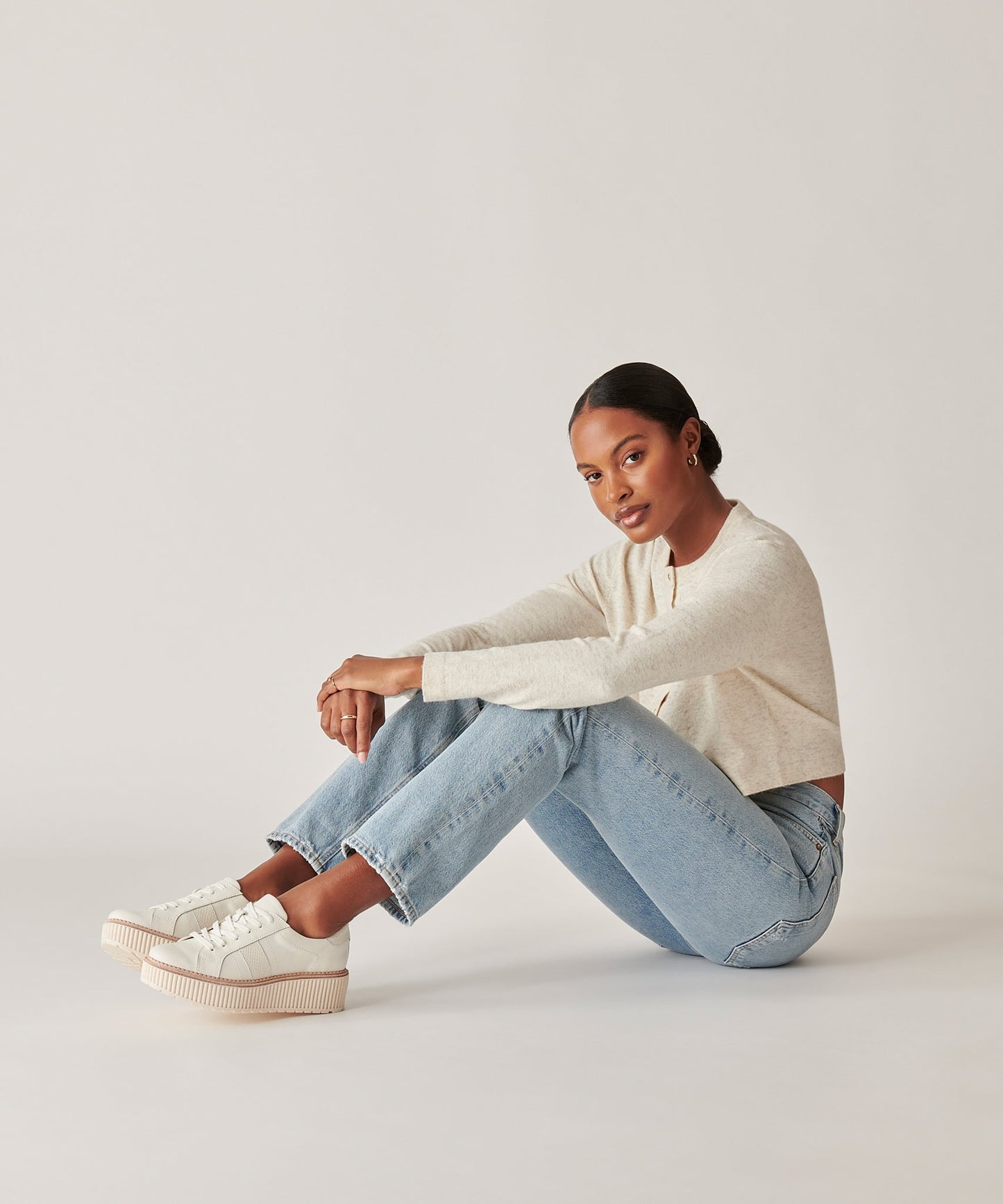 TIGER SNEAKERS WHITE LEATHER Dolce Vita