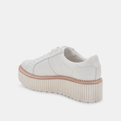 TIGER SNEAKERS WHITE LEATHER Dolce Vita