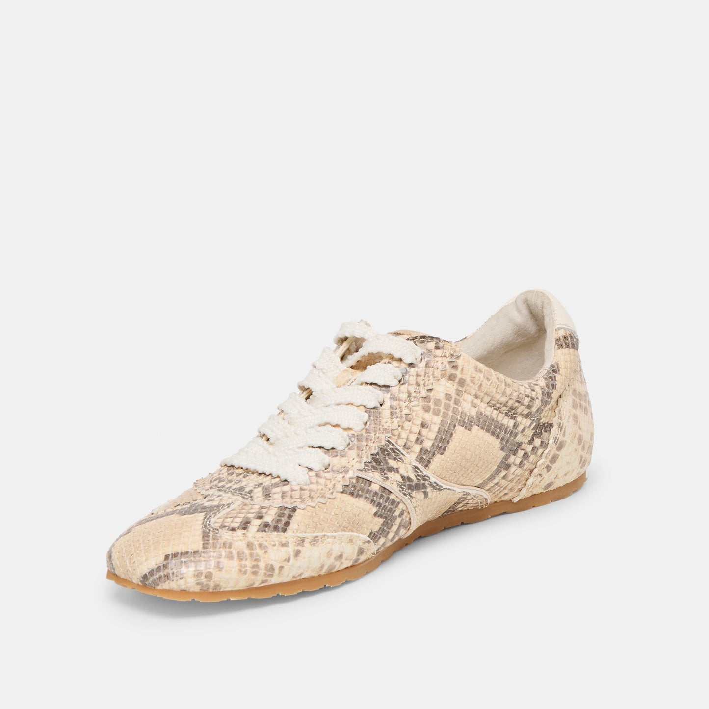 Dorie Natural Snake Embossed Leather Sneakers Dolce Vita