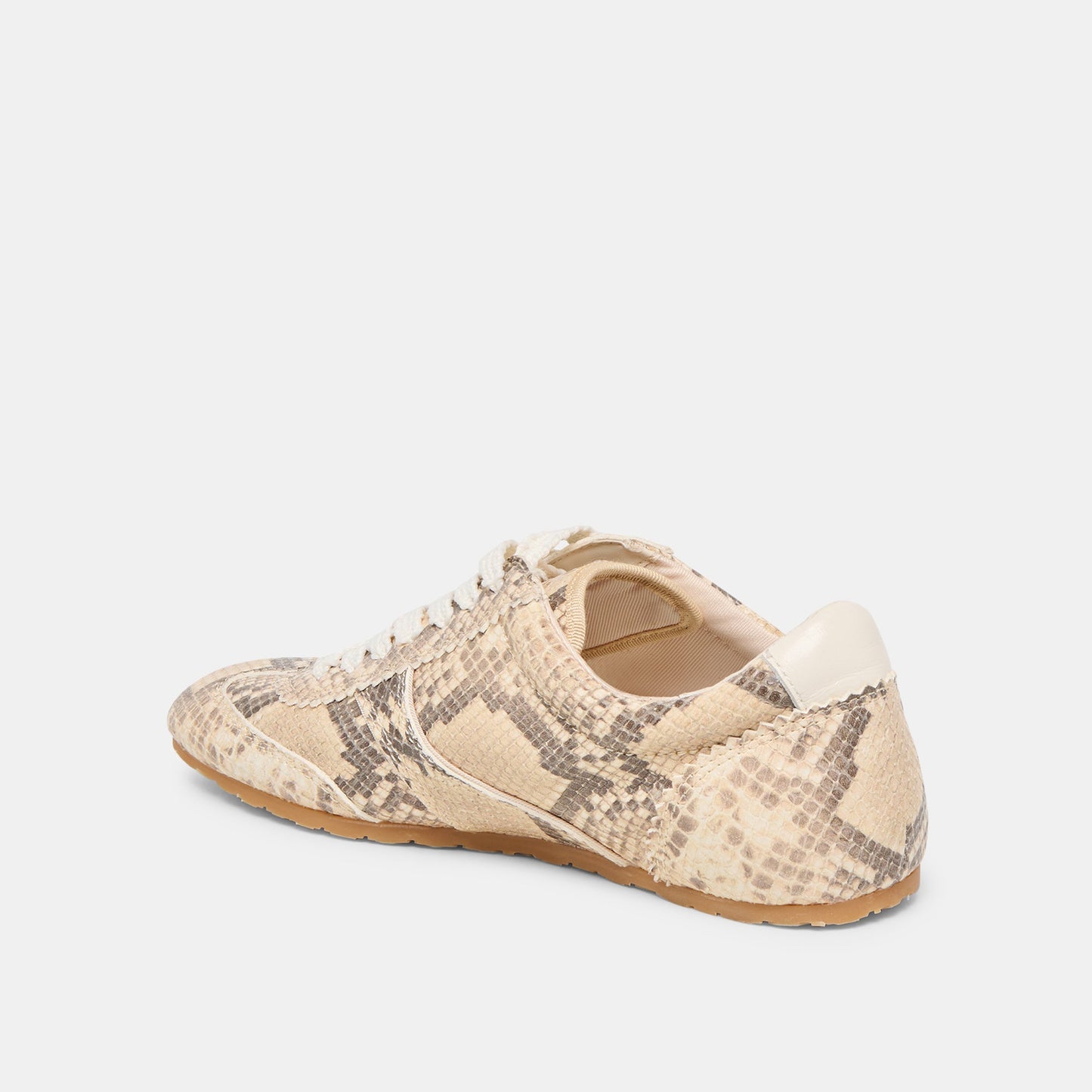 Dorie Natural Snake Embossed Leather Sneakers Dolce Vita