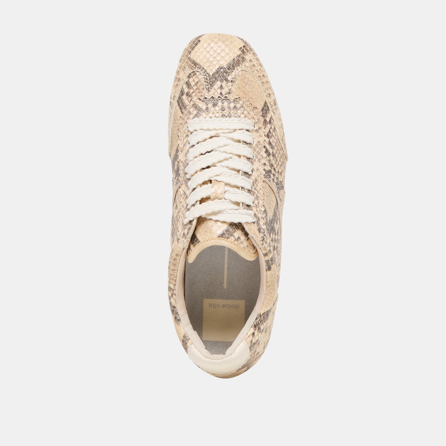 Dorie Natural Snake Embossed Leather Sneakers Dolce Vita