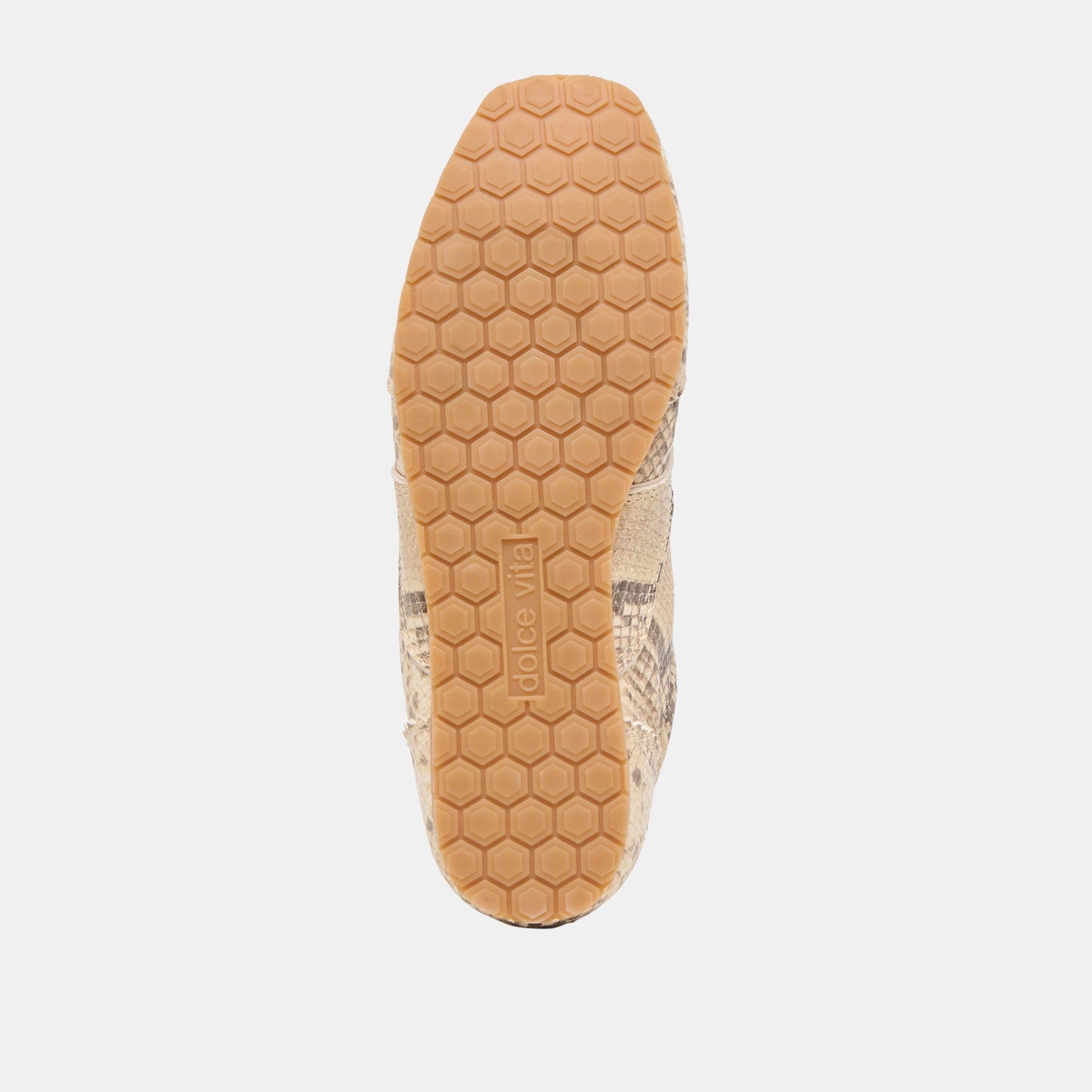 Dorie Natural Snake Embossed Leather Sneakers Dolce Vita