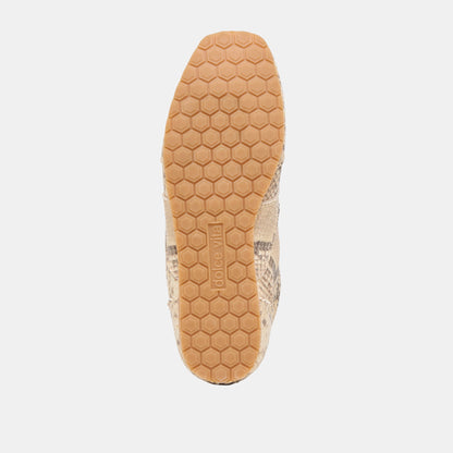 Dorie Natural Snake Embossed Leather Sneakers Dolce Vita