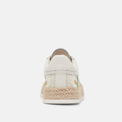 AZALIA SNEAKERS WHITE FLORAL RAFFIA Dolce Vita