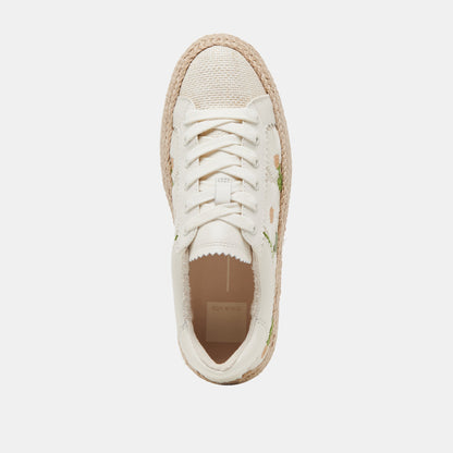 AZALIA SNEAKERS WHITE FLORAL RAFFIA Dolce Vita