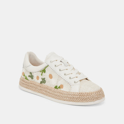 AZALIA SNEAKERS WHITE FLORAL RAFFIA Dolce Vita
