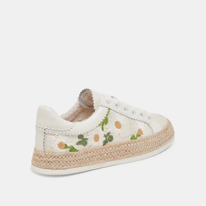 AZALIA SNEAKERS WHITE FLORAL RAFFIA Dolce Vita