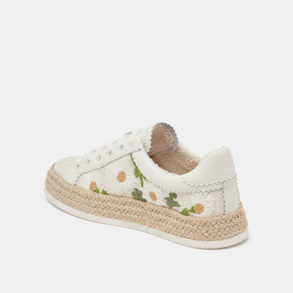 AZALIA SNEAKERS WHITE FLORAL RAFFIA Dolce Vita