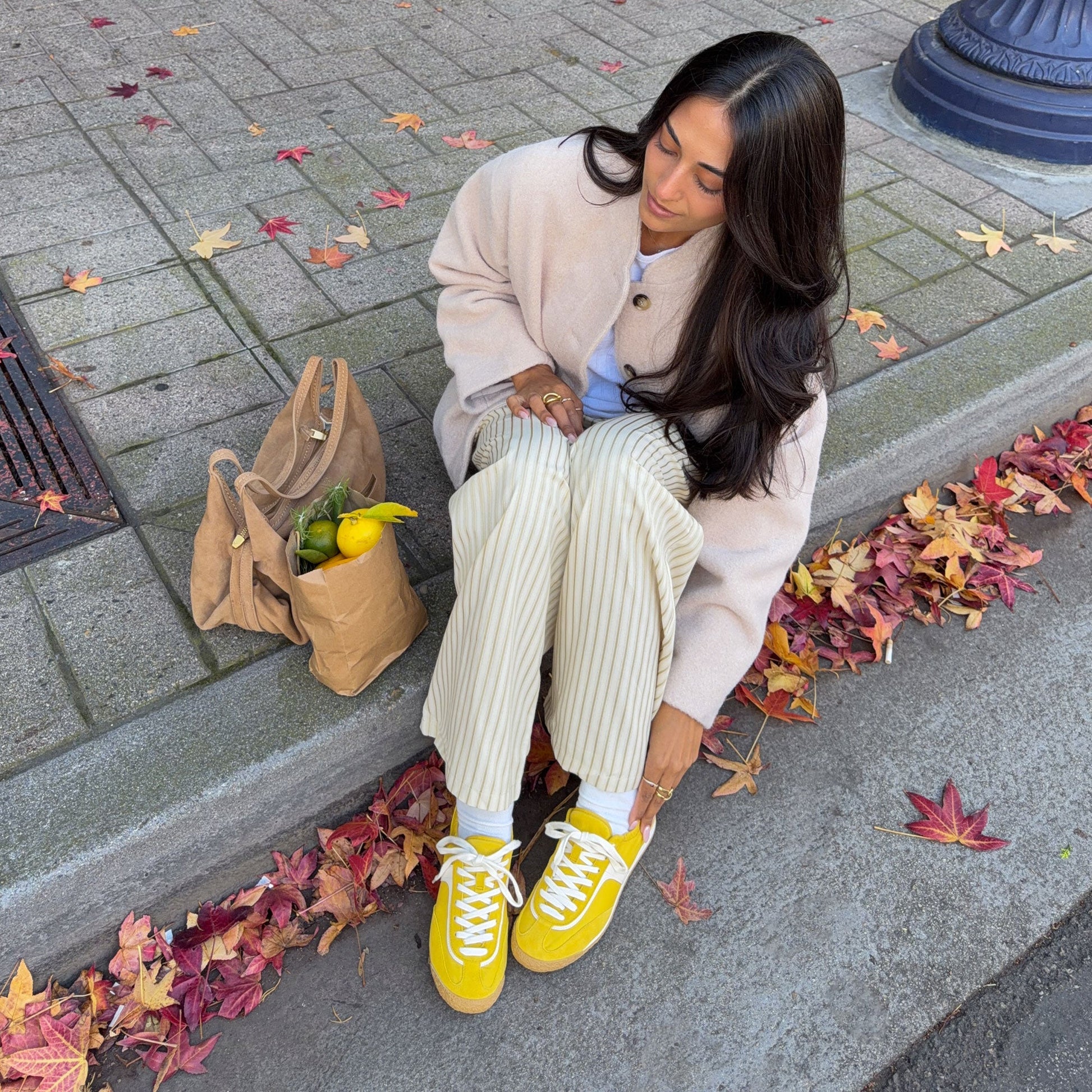Sariya Yellow Nylon Sneakers Dolce Vita
