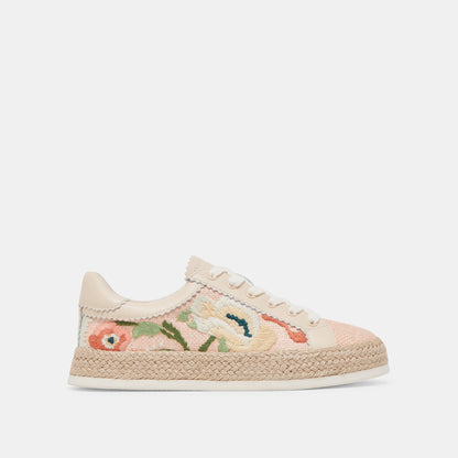 Azalia Pink Floral Raffia Sneakers Dolce Vita