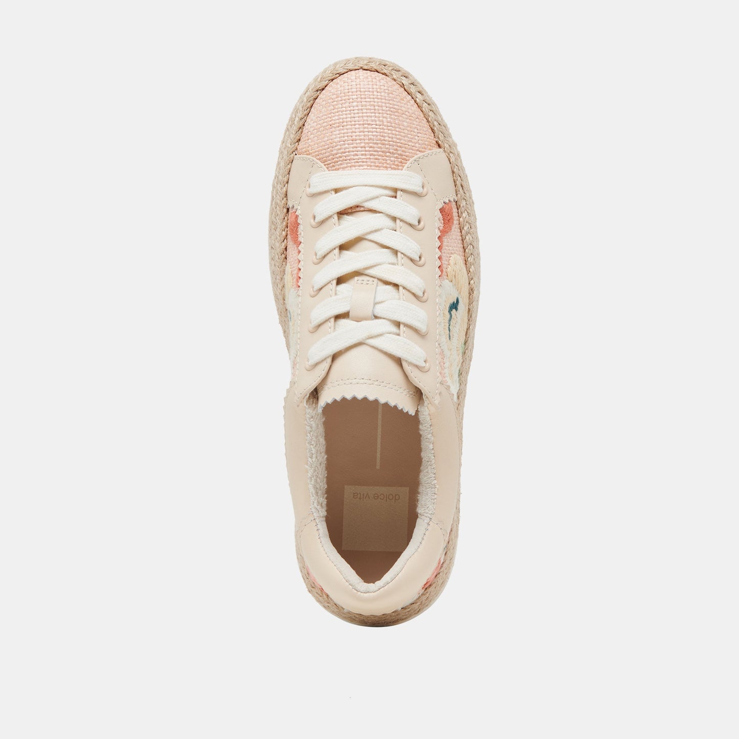 Azalia Pink Floral Raffia Sneakers Dolce Vita