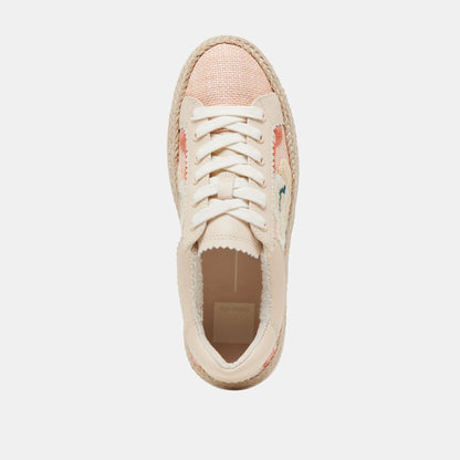 Azalia Pink Floral Raffia Sneakers Dolce Vita