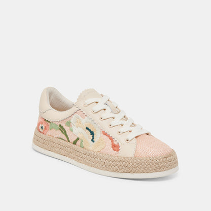 Azalia Pink Floral Raffia Sneakers Dolce Vita
