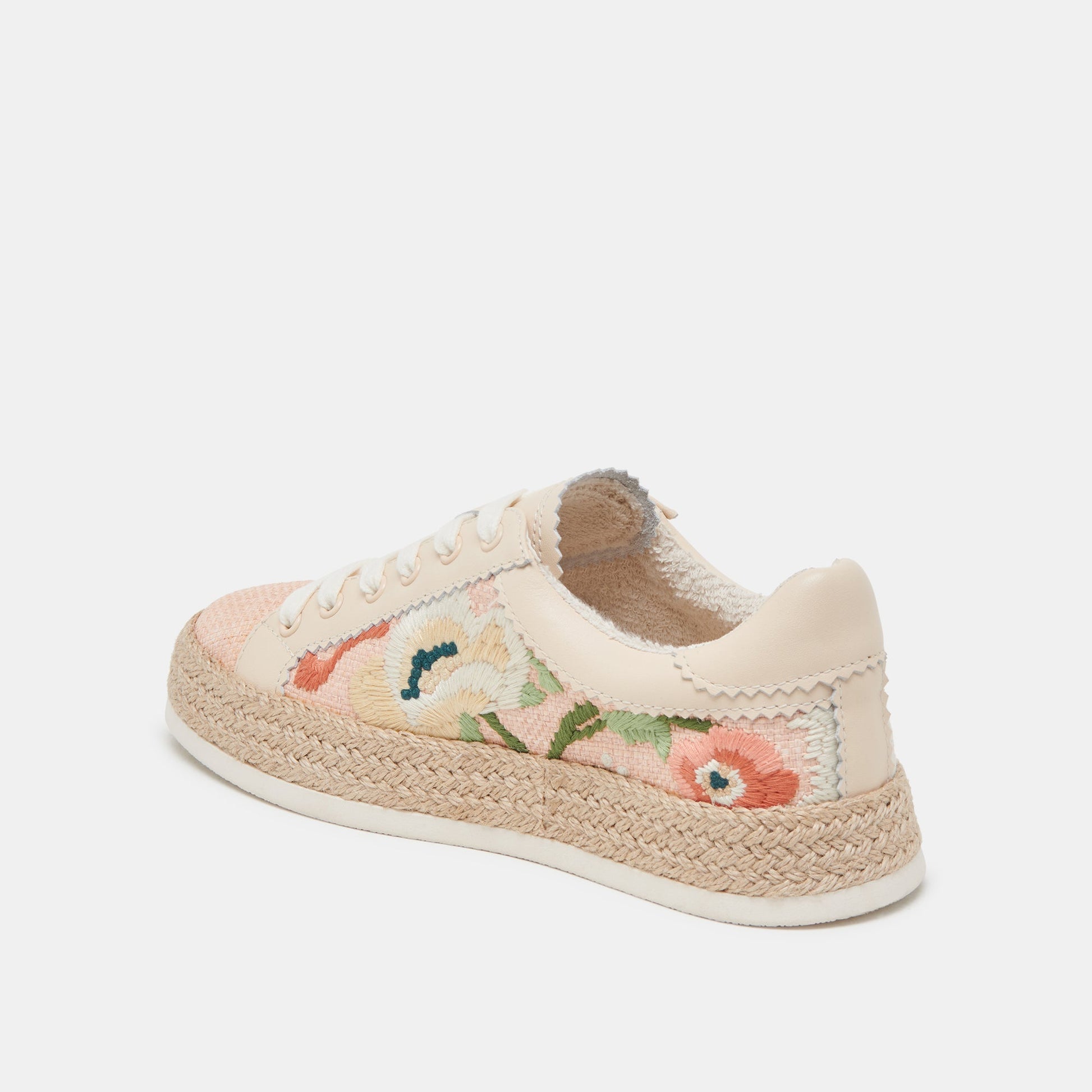 Azalia Pink Floral Raffia Sneakers Dolce Vita