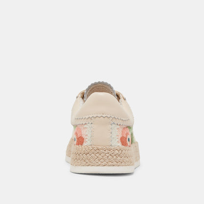 Azalia Pink Floral Raffia Sneakers Dolce Vita