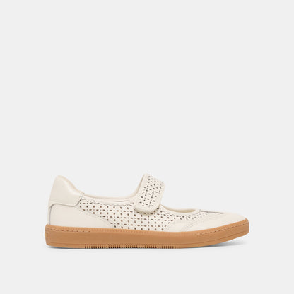 Nanet White Perforated Leather Sneakers Dolce Vita