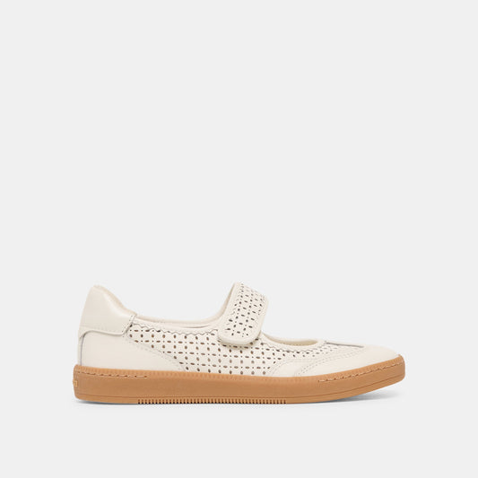 Nanet White Perforated Leather Sneakers Dolce Vita