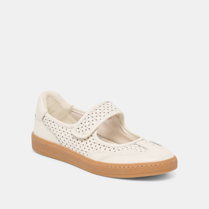 Nanet White Perforated Leather Sneakers Dolce Vita