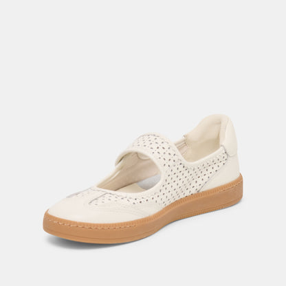 Nanet White Perforated Leather Sneakers Dolce Vita