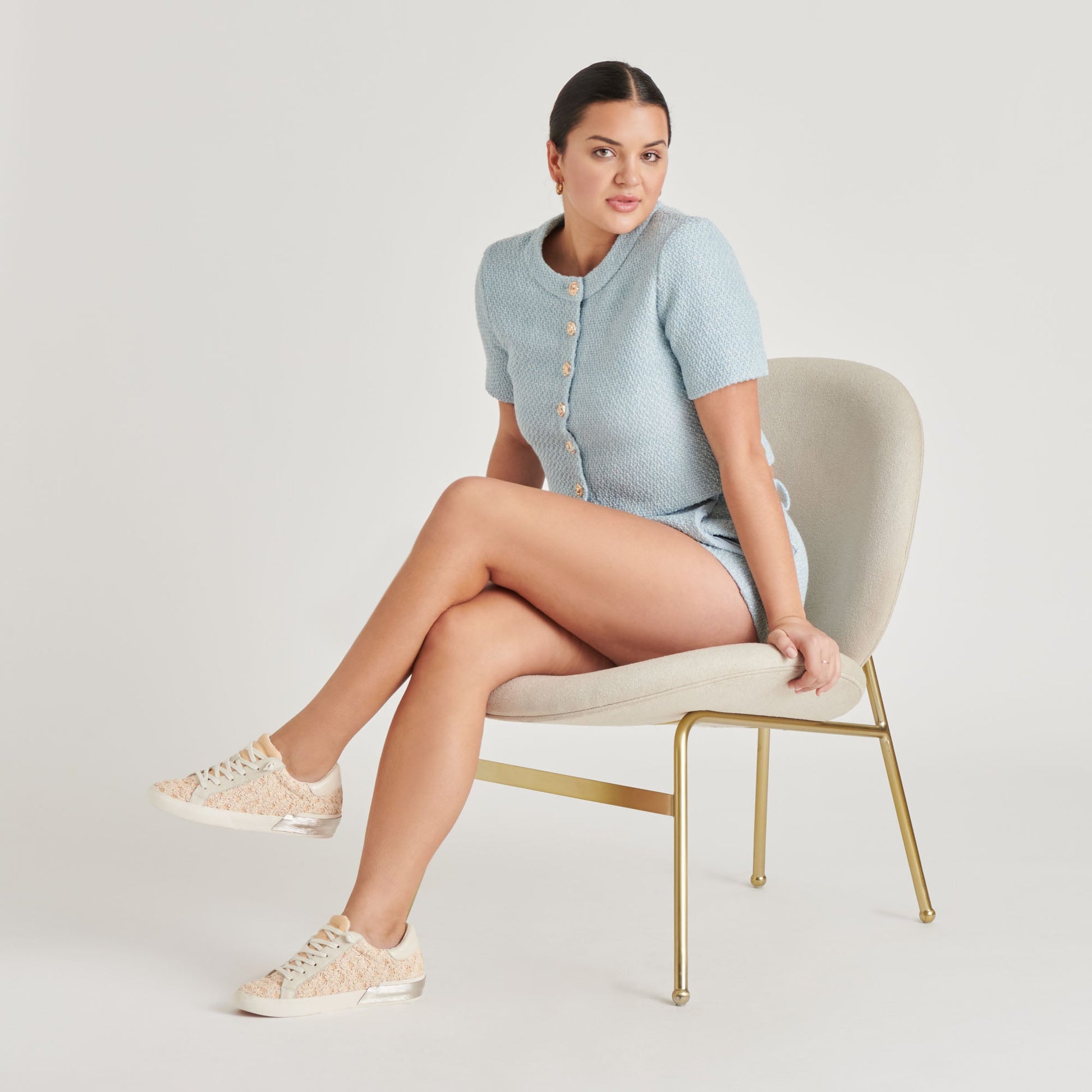 ZINA FLORAL SNEAKERS CREME FLORAL RAFFIA Dolce Vita