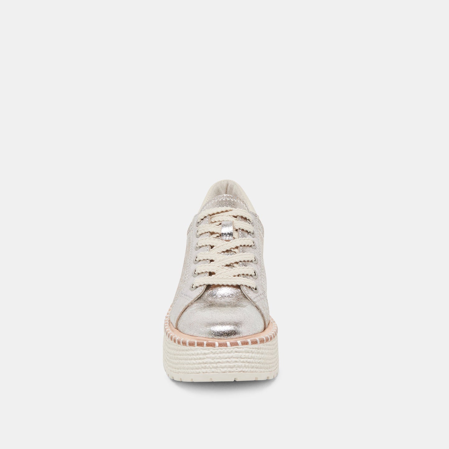 TWAIN SNEAKERS SILVER CRACKLED LEATHER Dolce Vita