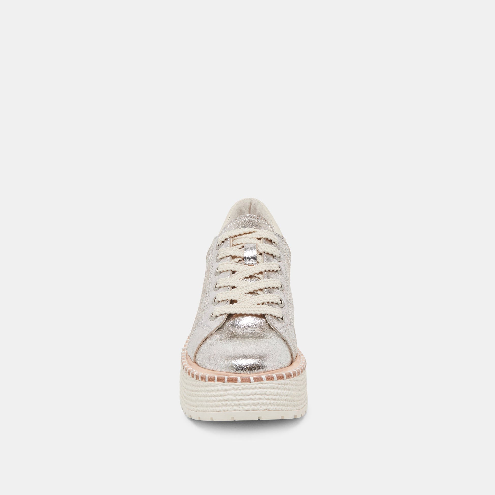 TWAIN SNEAKERS SILVER CRACKLED LEATHER Dolce Vita