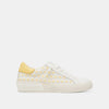 WHITE YELLOW FLORAL MESH