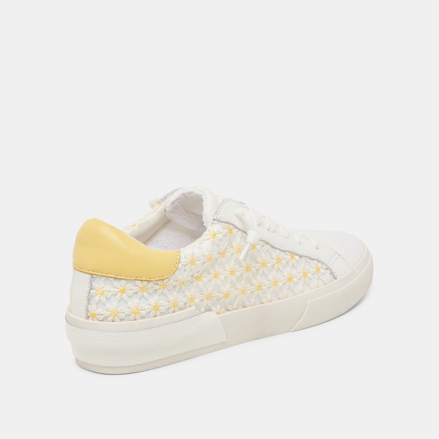 ZINA FLORAL SNEAKERS WHITE YELLOW FLORAL MESH Dolce Vita