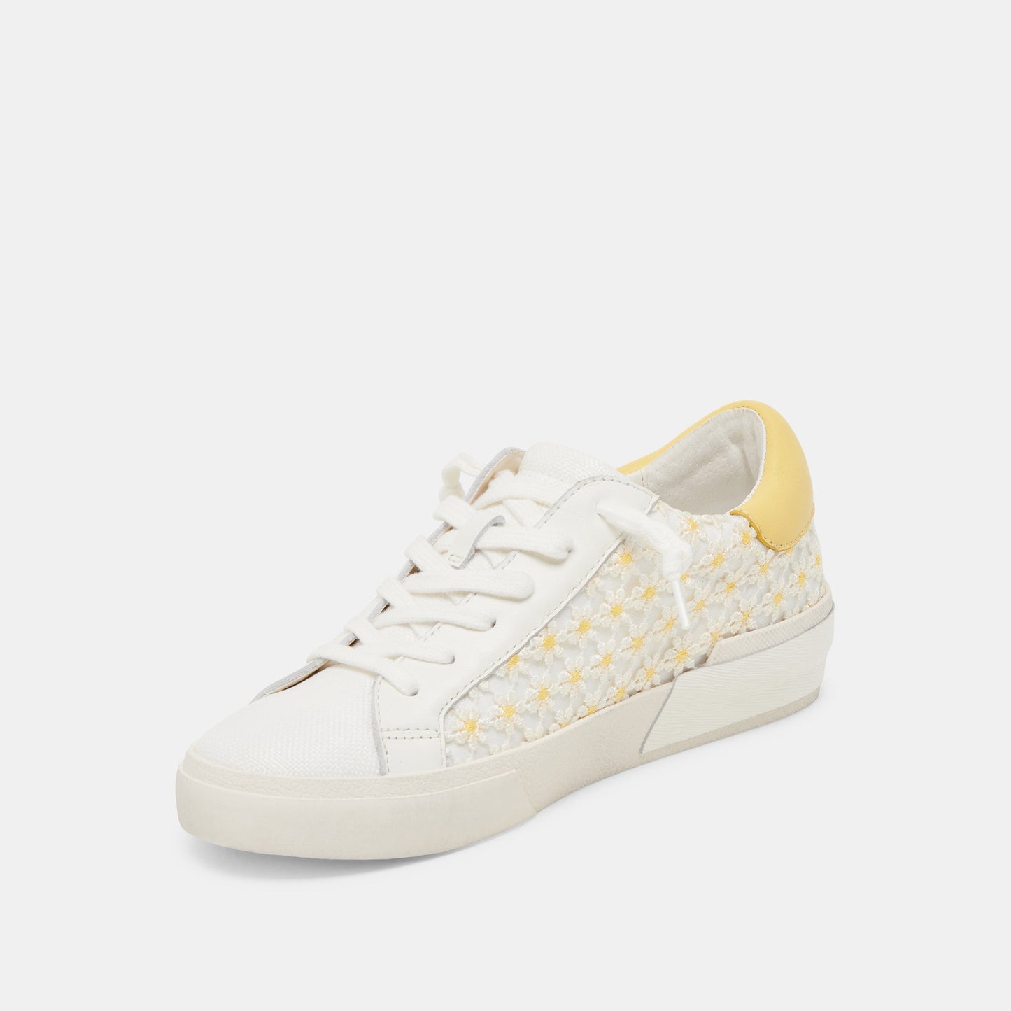 ZINA FLORAL SNEAKERS WHITE YELLOW FLORAL MESH Dolce Vita