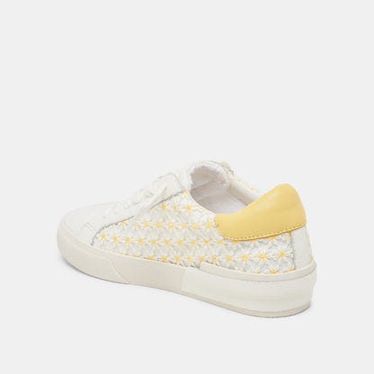 ZINA FLORAL SNEAKERS WHITE YELLOW FLORAL MESH Dolce Vita