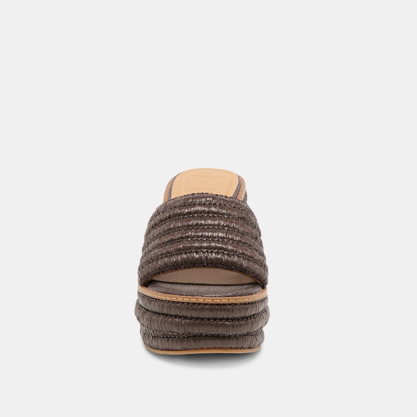 Throne Chocolate Raffia Wedges Dolce Vita