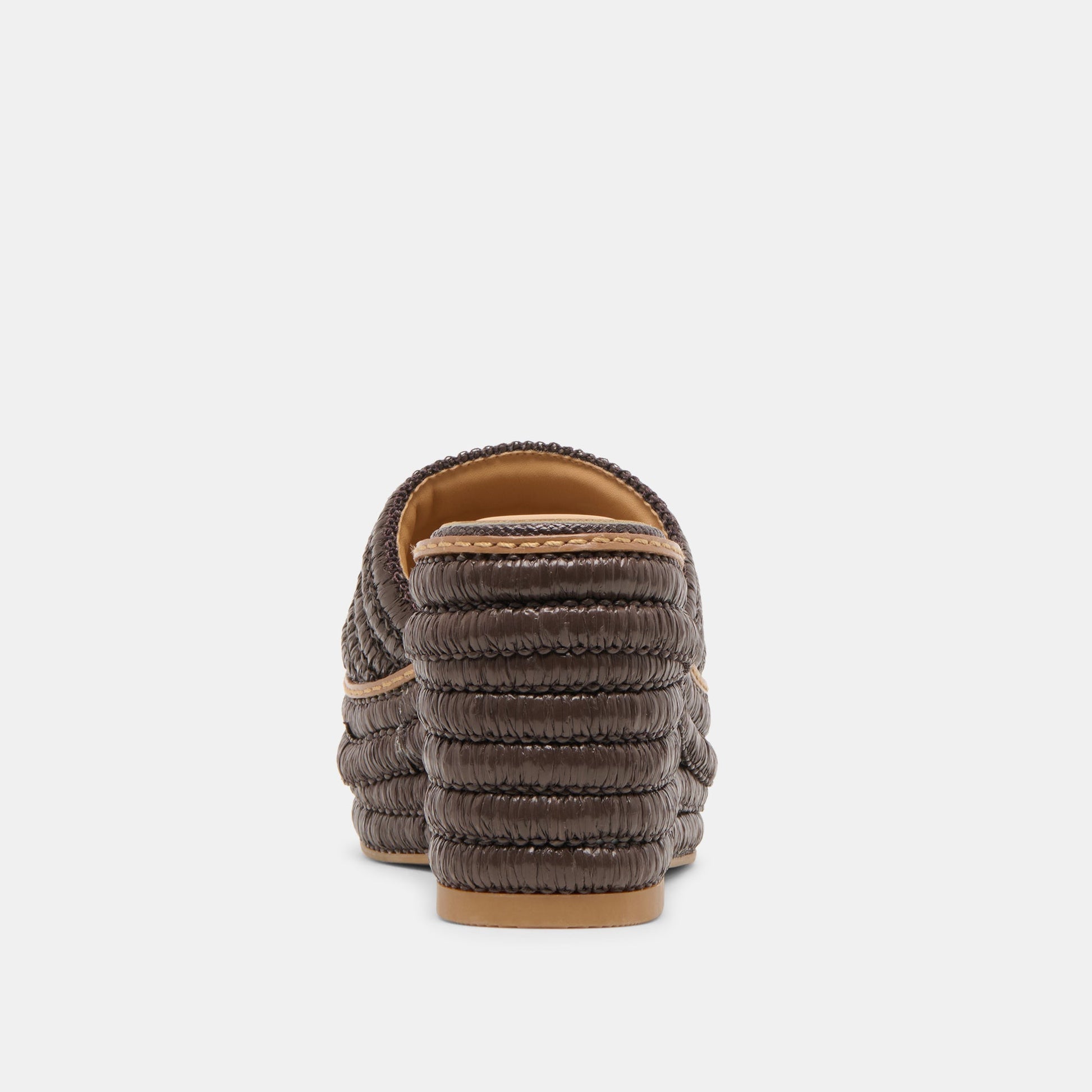 Throne Chocolate Raffia Wedges Dolce Vita