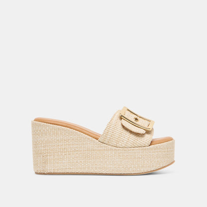 Jilian Lt Natural Raffia Wedges Dolce Vita