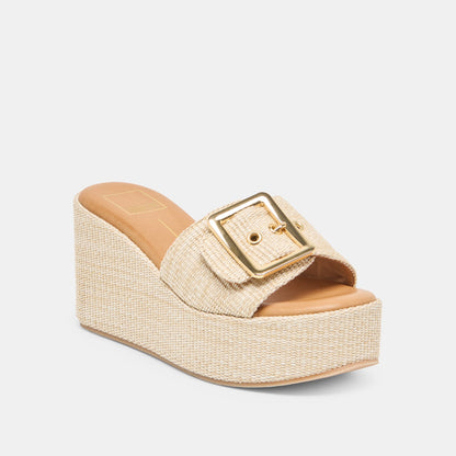 Jilian Lt Natural Raffia Wedges Dolce Vita