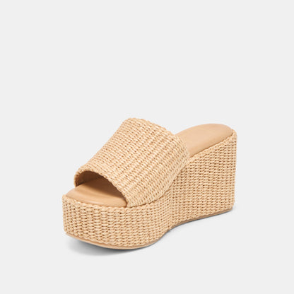 Joclyn Lt Natural Raffia Wedges Dolce Vita
