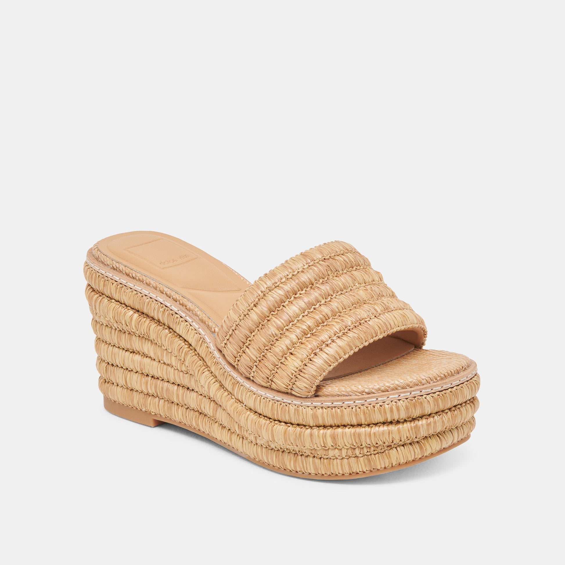 Throne Lt Natural Raffia Wedges Dolce Vita