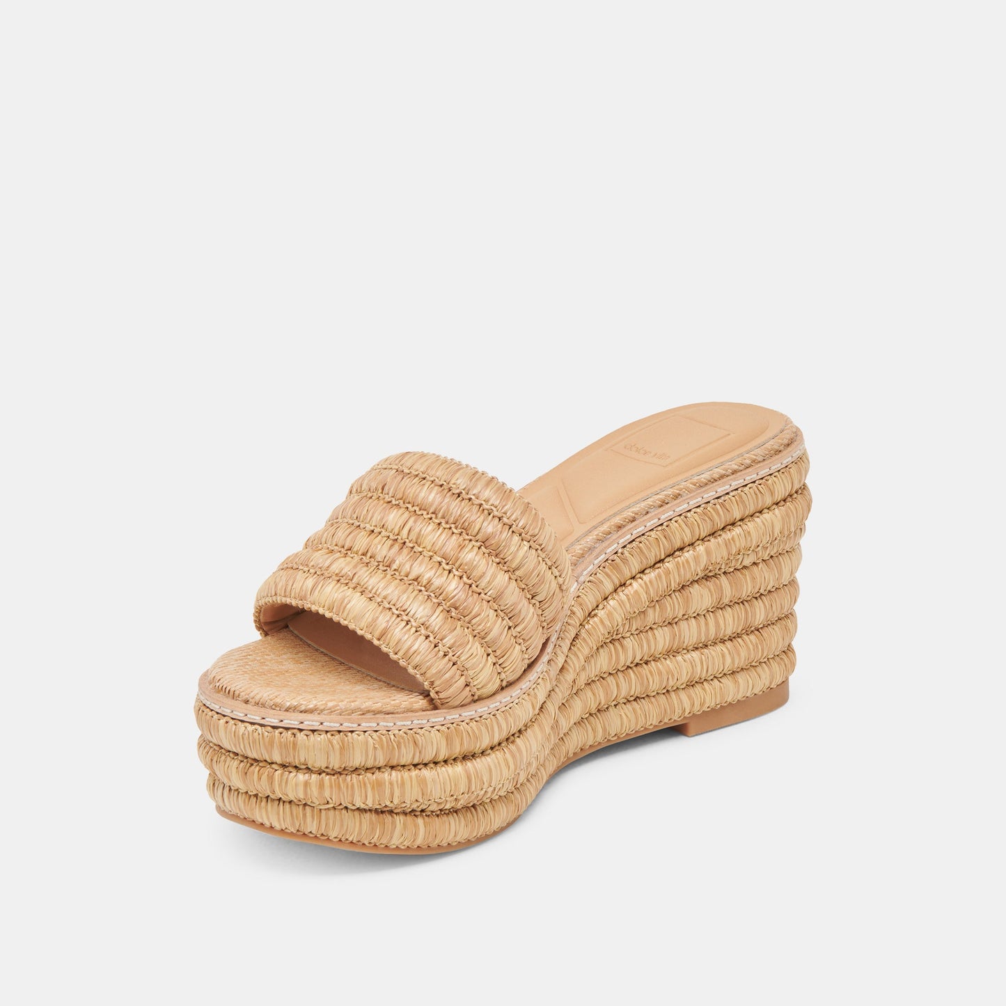 Throne Lt Natural Raffia Wedges Dolce Vita