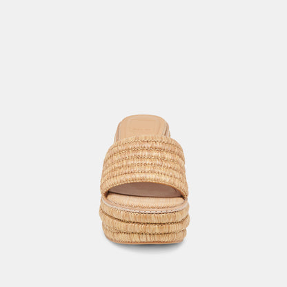 Throne Lt Natural Raffia Wedges Dolce Vita
