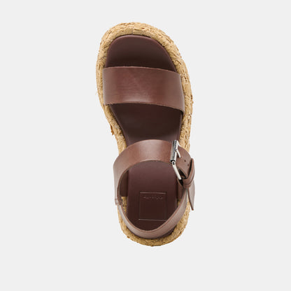 Auri Dk Brown Leather Wedges Dolce Vita