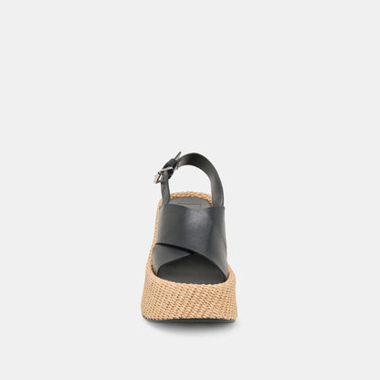 SKYLAR WEDGES BLACK LEATHER Dolce Vita