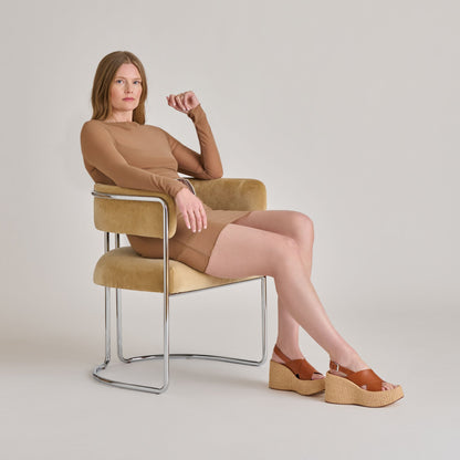 SKYLAR WEDGES BROWN LEATHER Dolce Vita